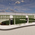Lush Green Vines Covering Modern Building Exterior With Curved Design And Open Balcony