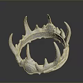 White Circular Spiked Ornamental Accessory For Stylish Household Decoration