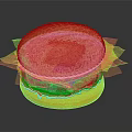 Delicious Hamburger With Yellow Sesame Bun Green Lettuce And Beef Patty
