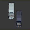 Detailed Blue Police Van and White Ambulance 3D Rendering With Emergency Roof Lights