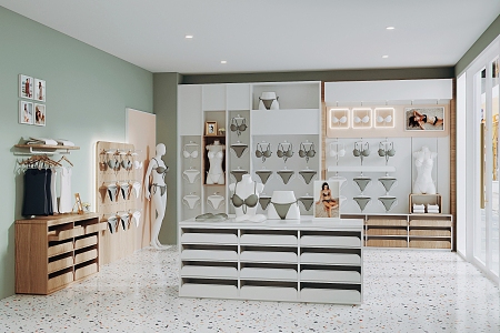 Modern underwear shop 3d model