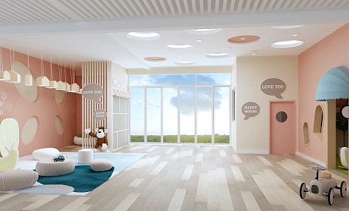 Modern Kindergarten Hall Lobby 3d model