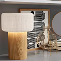 Decorative Ornament Set with Shelf Lamp Mirror Vase Books Candle and Framed Art for Modern Home Decor