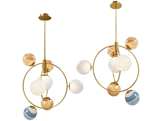 Pendant lamp Cosmos P0378 Creative Chandelier Art Chandelier Metal Chandelier Light Luxury Chandelier 3d model