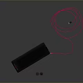 Black Digital Graphics Drawing Tablet With Stylus Pen And Red Charging Cable
