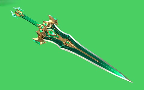 Long Sword Fantasy Sword 3d model