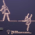 Modern Artistic Ballet Dancer Shaped Neon Light Combinations for Home Decor