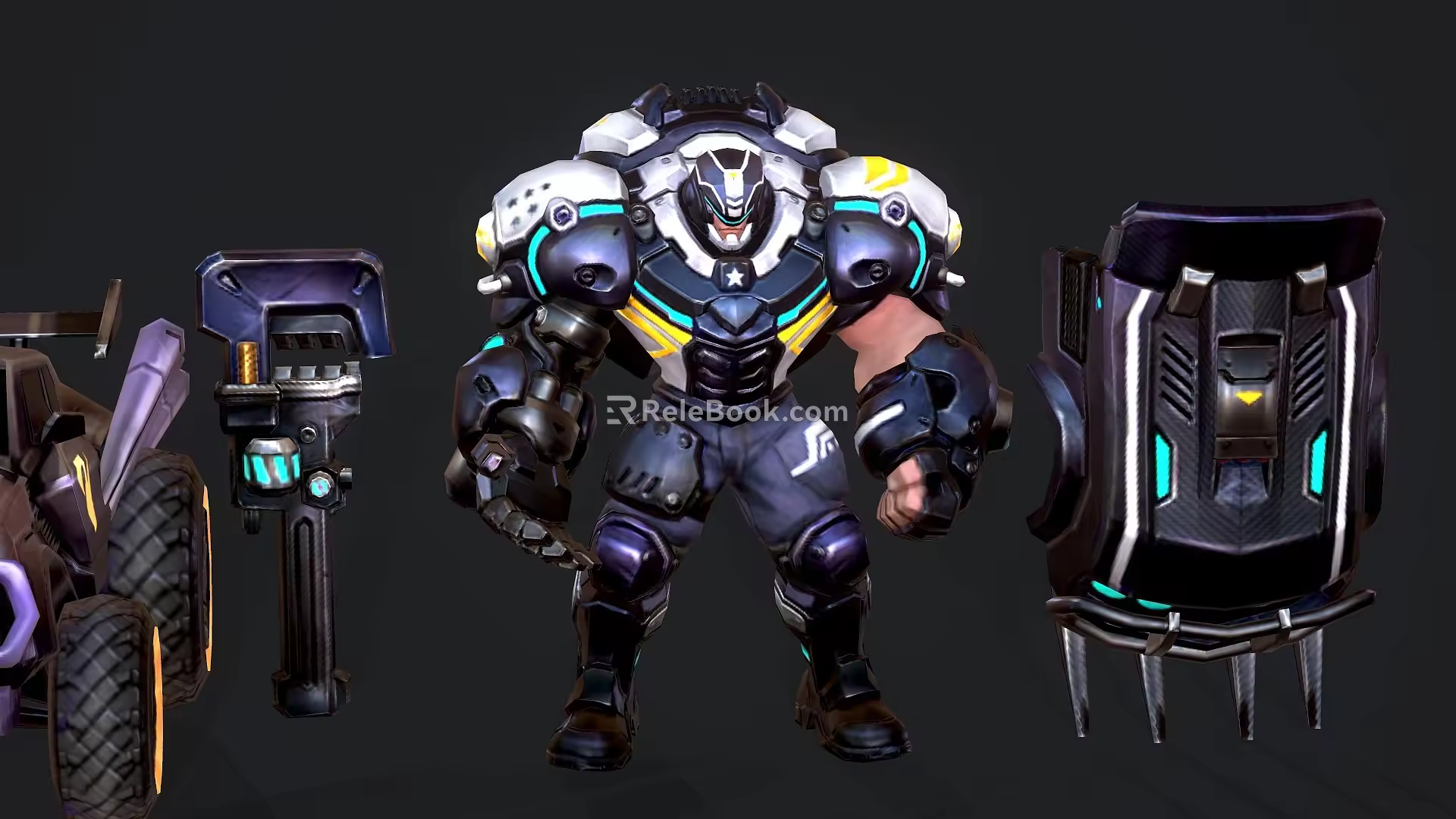 MECHANICAL WARRIOR FUTURE WARRIOR GAME CHARACTERS 3d model