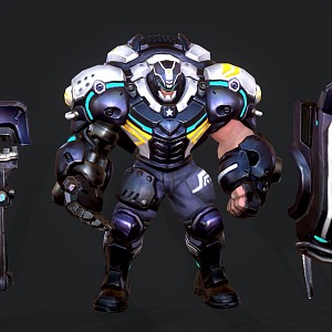 MECHANICAL WARRIOR FUTURE WARRIOR GAME CHARACTERS 3d model