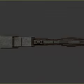 3D Rendered Sci Fi Pistol With Metallic Finish Green Indicators Red Accents And Geometric Components