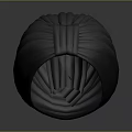 Gray Wrapped Turban With Pleated Details Soft Fabric Stylish Trendy Headwear Accessory