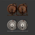 Industrial Storage Equipment Gray And Orange Tanks With Pipes Valves And Metal Stands
