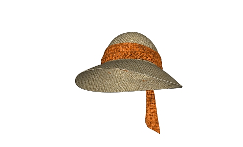 Modern Hat Straw Hat 3d model