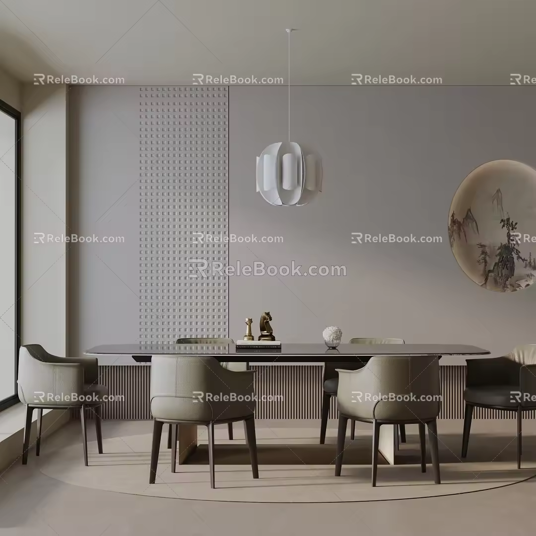 Modern table combination 3d model