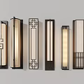 Modern Chinese Style Wall Lamps With Grid Patterns And Warm Lighting Design