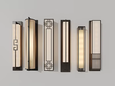 Wall lamp new Chinese style 3d model
