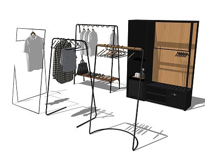 Industrial LOFT Hanger Clothes rail model