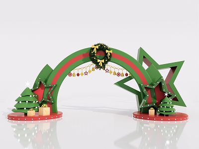 Modern Arch Christmas Arch 3d model