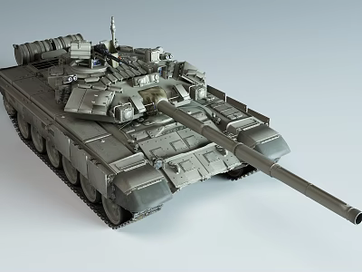 Advanced Modern Military Tank Featuring Turret Cannon Tracked Armor And Armored Design 3d model