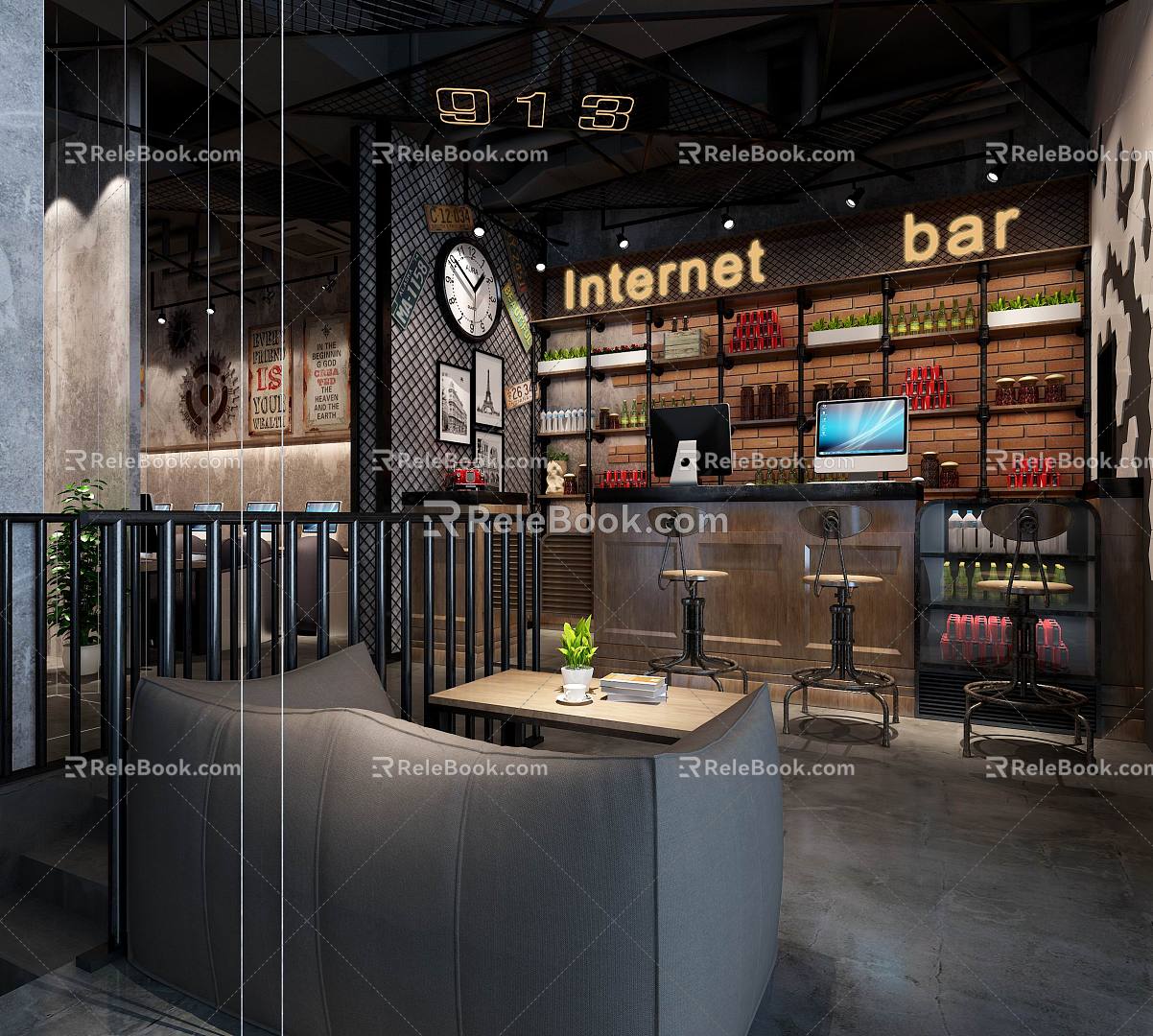 INDUSTRIAL LOFT Cafe 3d model