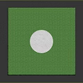 Round White Building Structure With Columns On Green Grass Base