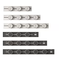 Modern Wall Switch Panels With Round Buttons In Silver And Black Colors