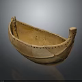 Ancient Clay Boat Shaped Water Vessel With Perforated Sides And Traditional Design