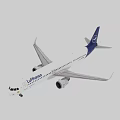 Lufthansa Passenger Aircraft With White Body Blue Tail In Flight And On Ground