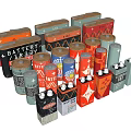 Household Electrical Appliances Featuring Various Colorful Batteries With Different Brands And Sizes