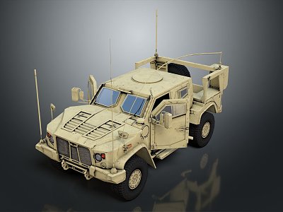 Modern Bulletproof Car Armed Car Armed Bulletproof Car Military Jeep 3d model