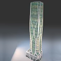 Modern Hotel Skyscraper With Glass Curtain Wall And Contemporary Architectural Design