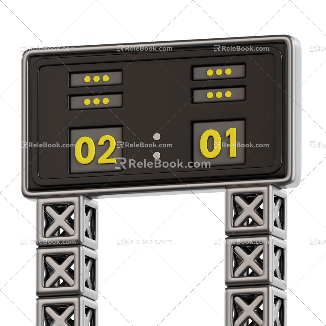 Modern Score Card Soccer Scores 3d model