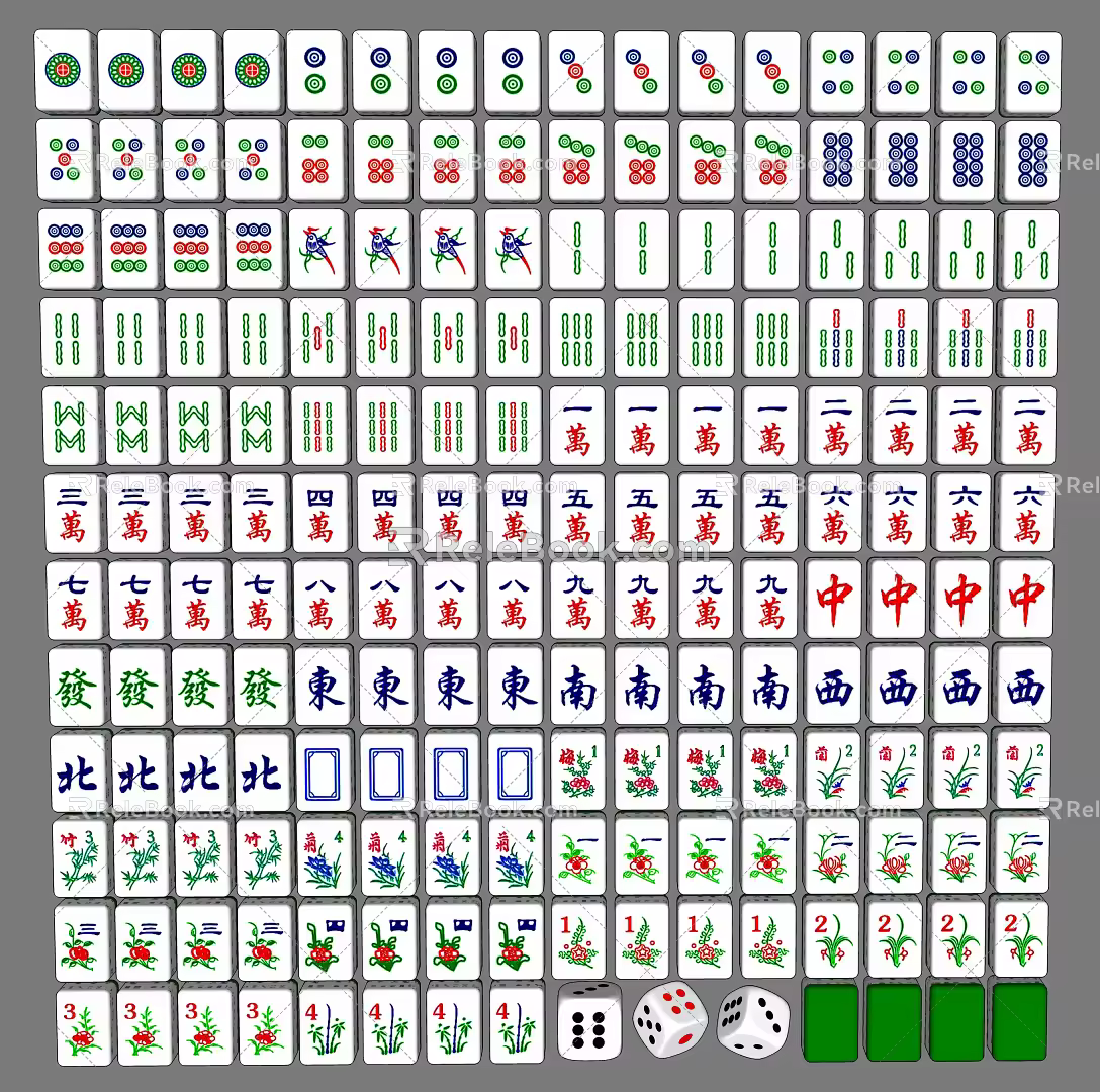 Modern Mahjong Dice Sieve 3d model