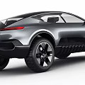 Audi Concept Car With Sleek Modern Design Silver Gray Body And Large Wheels