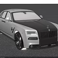 Luxury White And Black Sedan With Large Grille Black Wheels And Beige Seats