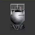 Metallic Tank Train Car With Top Platform Ladder And Red Signal Lights
