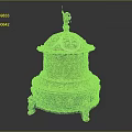 Vintage Style Decorative Ornament Set With Intricate Carvings Top Ornament And Claw Foot Base
