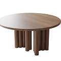 Modern round dining table 3d model
