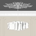 French Style Light Yarn Chandelier Shaped Chandelier Decorative Chandelier for Bedroom Art Chandelier 3d model