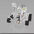 Planetary Exploration Rover Equipped With Mechanical Arm Imaging Cameras And Scientific Instruments