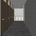 Modern Toilet Public Toilet Mop Pool Urinal Partition Mirror Washbasin Toilet Door Men's Toilet 3d model