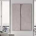 Modern Light Colored Wall Decor with Geometric Textured Design Hanging on White Wall