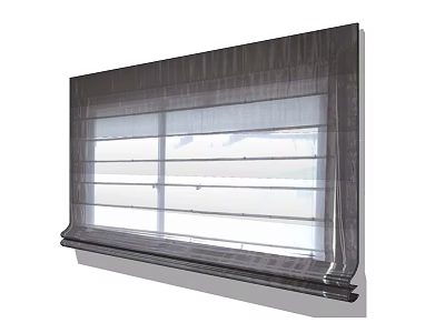 Modern Roman Blinds Window Treatment With Light Filtering Fabric And Modern Home Decor Design 3d model