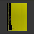 Pair of Yellow Standing Speakers With Modern Design And Black Front Panels