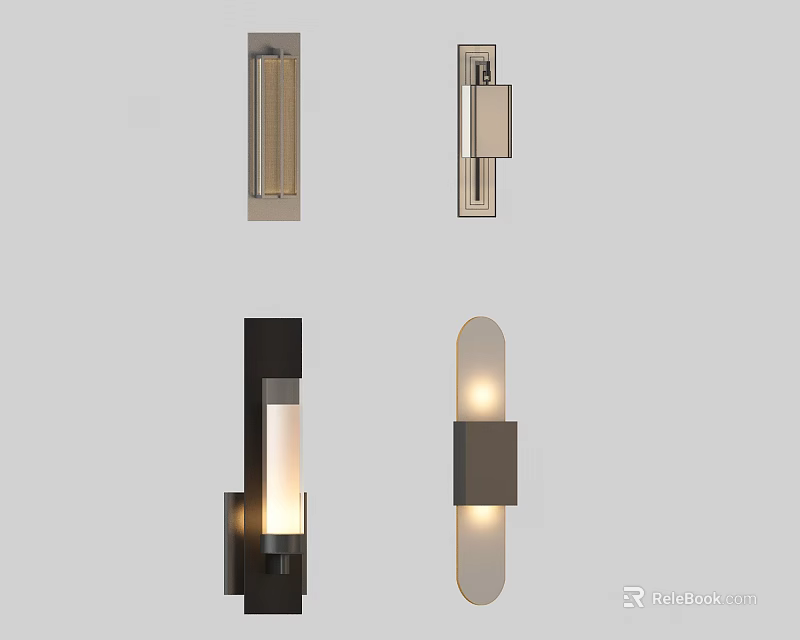 Modern Wall Lights With Sleek Designs And Various Styles For Home Decor 3d model 