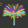 Green Palm Tree With Lush Fronds And Brown Trunk For Tropical Decor