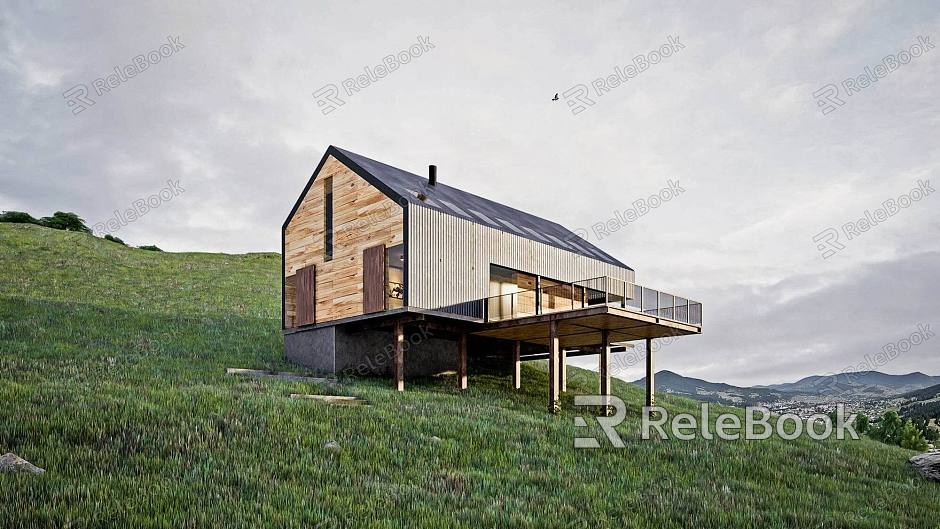 Modern Wooden House Homestay Architecture Villa model