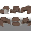 Modern Sofa Chair Single Person Sofa Coffee Chair Leisure Chair Backrest Chair Lazy Sofa Reading Sofa Blanket 3d model