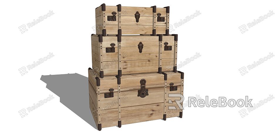 Modern Box Wooden Box Decorative Wooden Box Jewelry Box model