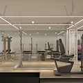 Bright Fitness Studio With Pilates Reformers Arched Mirrors And Plants